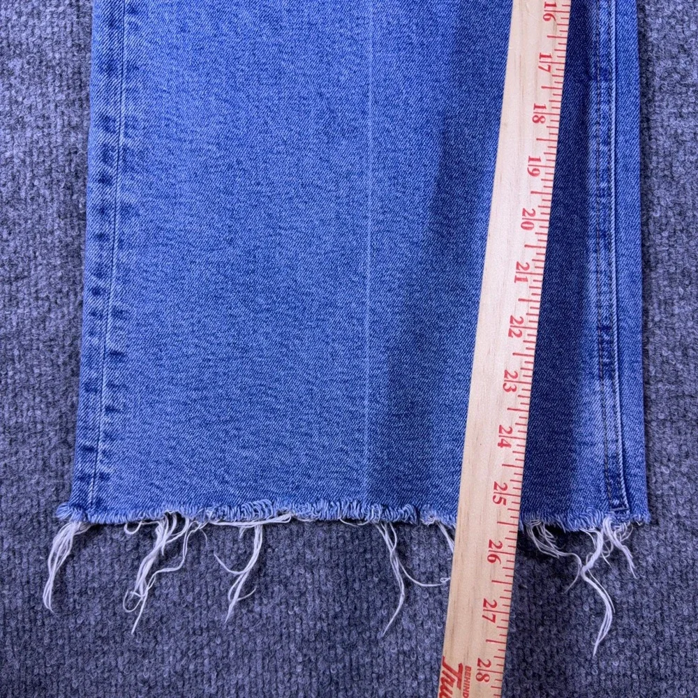 Pistola Womens High Rise Wide Leg Raw Hem Jeans Blue Denim Size 27